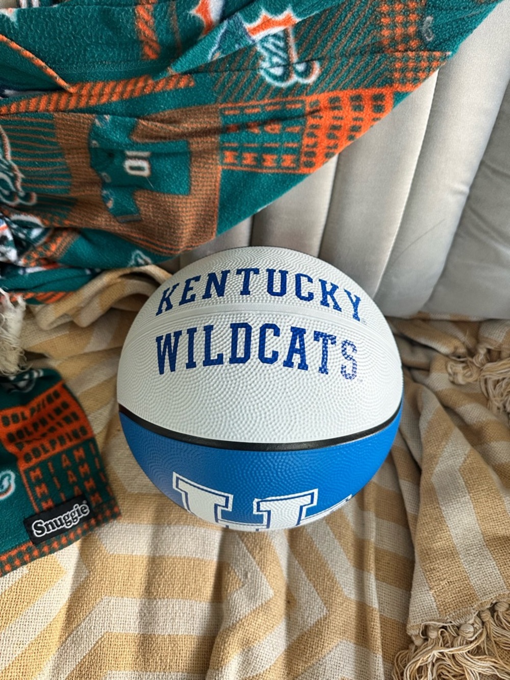 Kentucky Wildcats Blue and White Basketball - Official Fan Accent